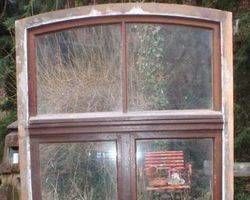 Segmentbogenfenster Nr.: F_410, Holz, 60 er - 70 er
