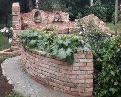 klassisch rote original alte Ziegelsteine Klinker gebrauchte Handform – Ziegel Backsteine Feldbrand Sichtziegel Gartengestaltung Ruinenmauer