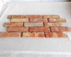 Antik Riemchen Retro Wand alte Ziegel Verbender Spaltriemchen echte Backsteine