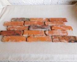  Retro Wand alte Ziegel Antik Riemchen Verbender Kamin Verkleidung Spaltriemchen echte Backsteine