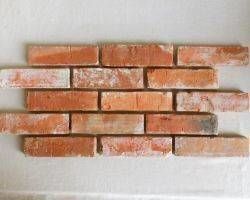Handform Ziegel Riemchen Vintage rote Klinker Verblender Wand Reichsformat Feldbrand echte alte Back