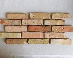 Antik Riemchen Fliese Wand Verblender Mauer Ziegel Klinker original Back Steine Kamin Ecke used look Shabby Chic