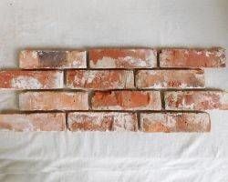 Stein Wand Antik Riemchen Klinker Ziegel echter Backstein Verblender Fliese terracotta Loft Style