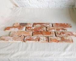 Stein Wand Antik Riemchen Klinker Ziegel echter Backstein Verblender Fliese terracotta Loft Style