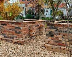 Rot Naturstein Optik Verblender Klinker Ziegel Riemchen Bricks Echtsteinwand Steinpaneele