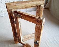  Altes historisches Holz Sprossen Stall Schuppen Bauernaus fenster Dekoration shabby chic