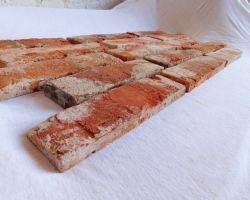 Antik Riemchen Steinwand Klinker Ziegel echter Back Stein Mauer Wand Used Look rustikal Loft opik