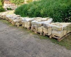  Antik Naturstein gebraucht Rückbau behauen Sandstein Bruchstein Mauerstein Trockenmauer Gartensteine