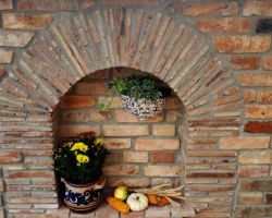 Mediterrane Backsteine uralte Ziegel Klinker Garten gestaltung used look shabby Chic Landhaus rustikal