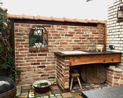 Ziegel Riemchen Backstein Verblender Interieur Design Klinker Landhaus used look shabby chick